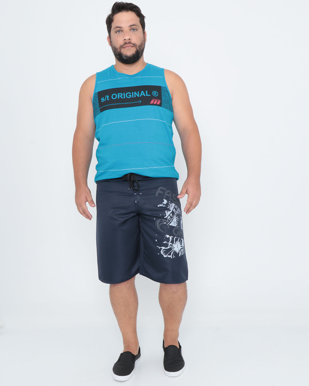 Regata-Plus-Size-Listrada-Gangster-Azul