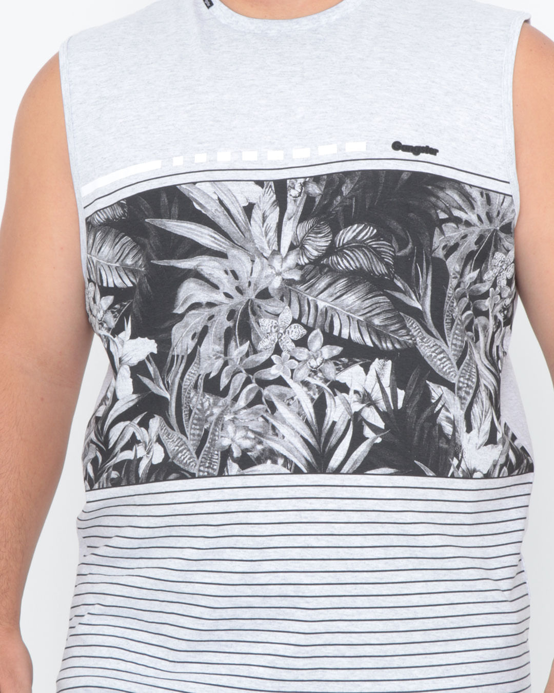 Regata-Plus-Size-Floral-Mescla-Cinza