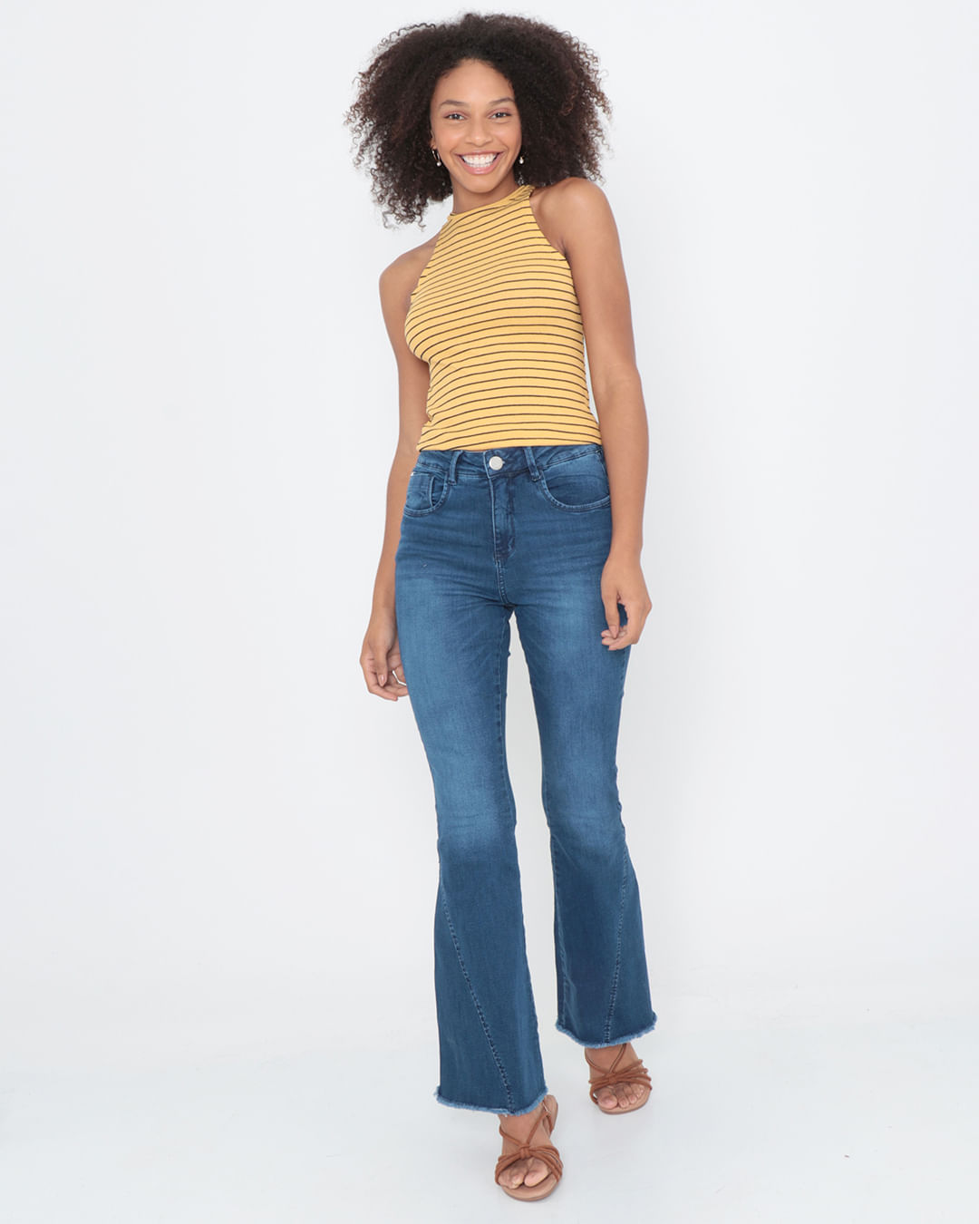 Regata-High-Neck-Listrada-Mostarda