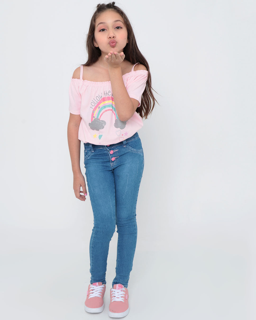 Blusa-Infantil-Ciganinha-Estampa-Arco-iris-Rosa