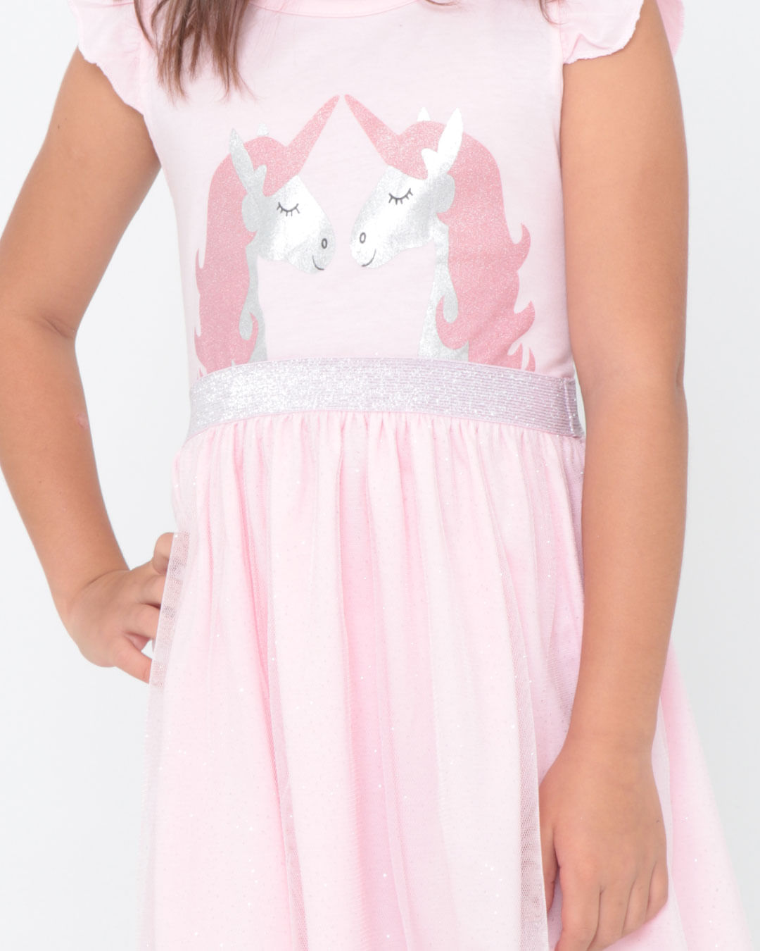 Vestido-Infantil-Tule-Unicornio-Rosa-Claro