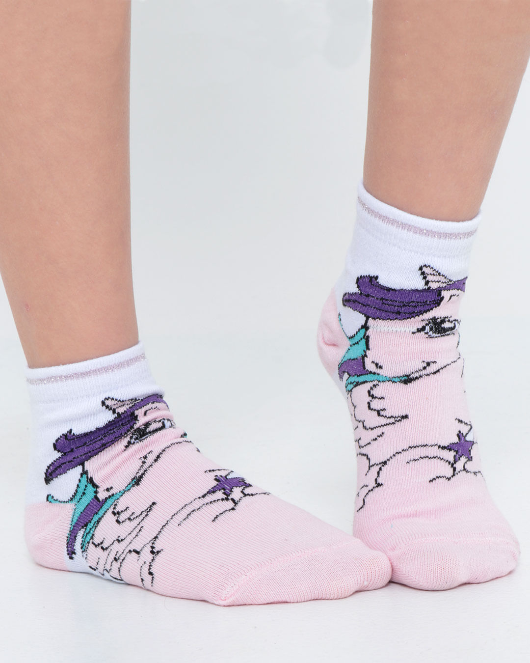 Kit-3-Pares-De-Meia-Unicornio-Branca-Verde-Rosa