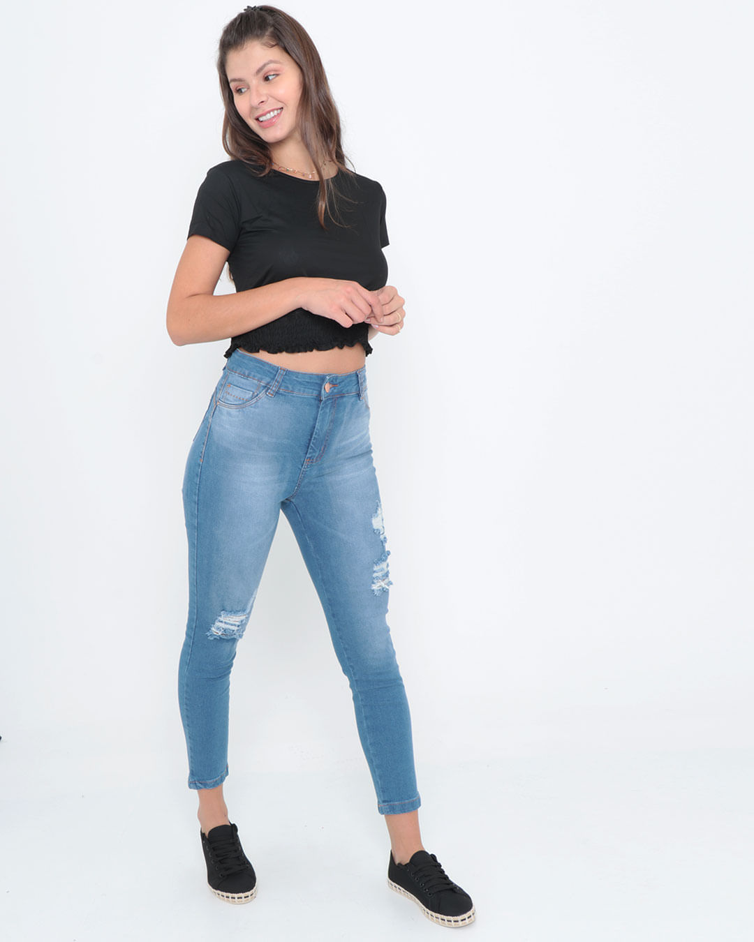 Blusa-Cropped-Lastex-Preta