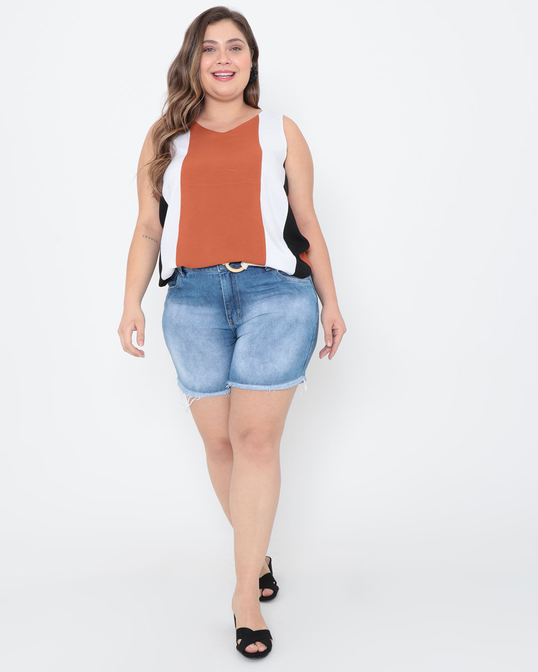 Short-Jeans-Plus-Size-Cordao-Delave-Azul