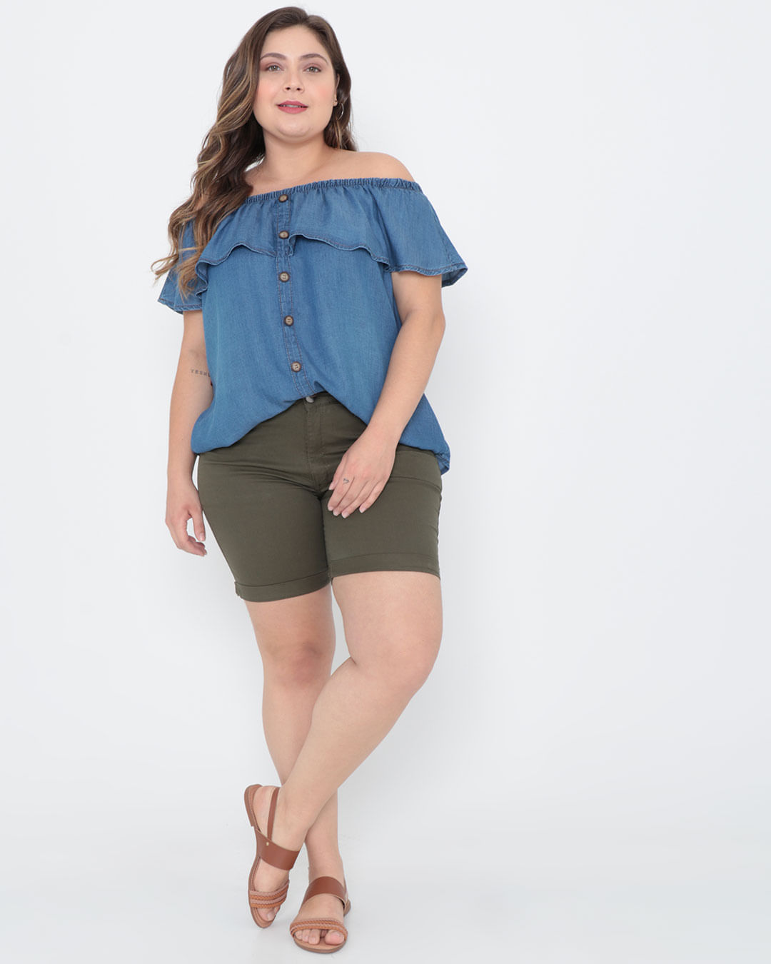 Bermuda-Feminina-Plus-Size-Sarja-Verde