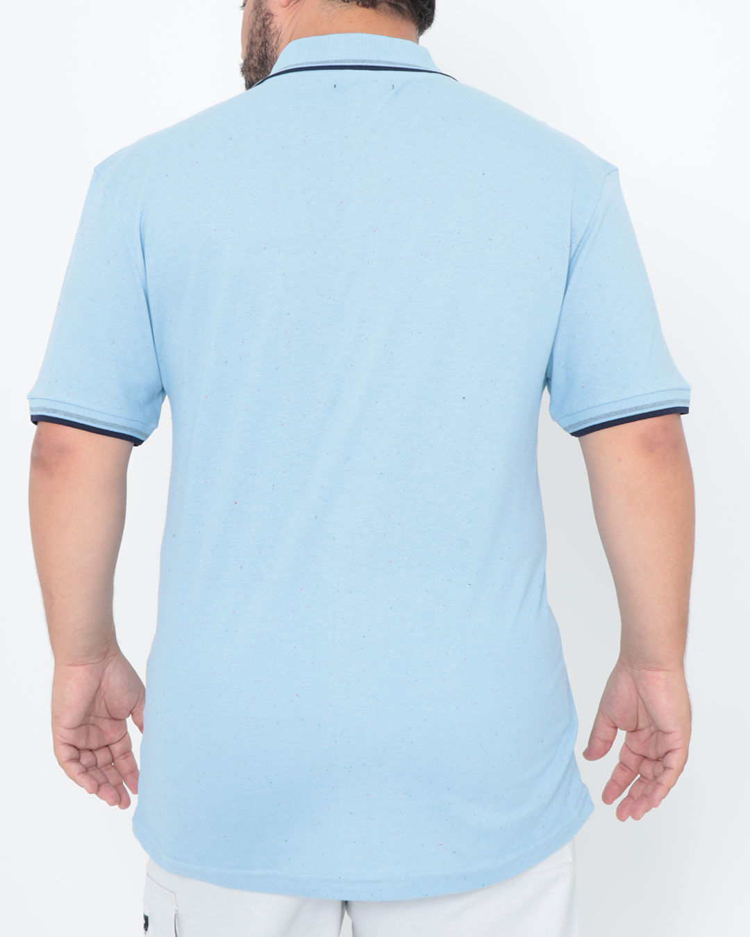 Polo-Masculina-Plus-Size-Piquet-Azul-Claro