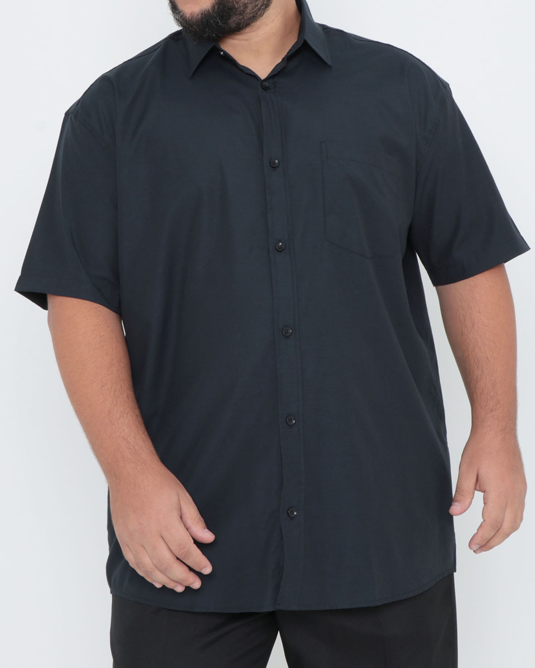 Camisa-Masculina-Plus-Size-Preta
