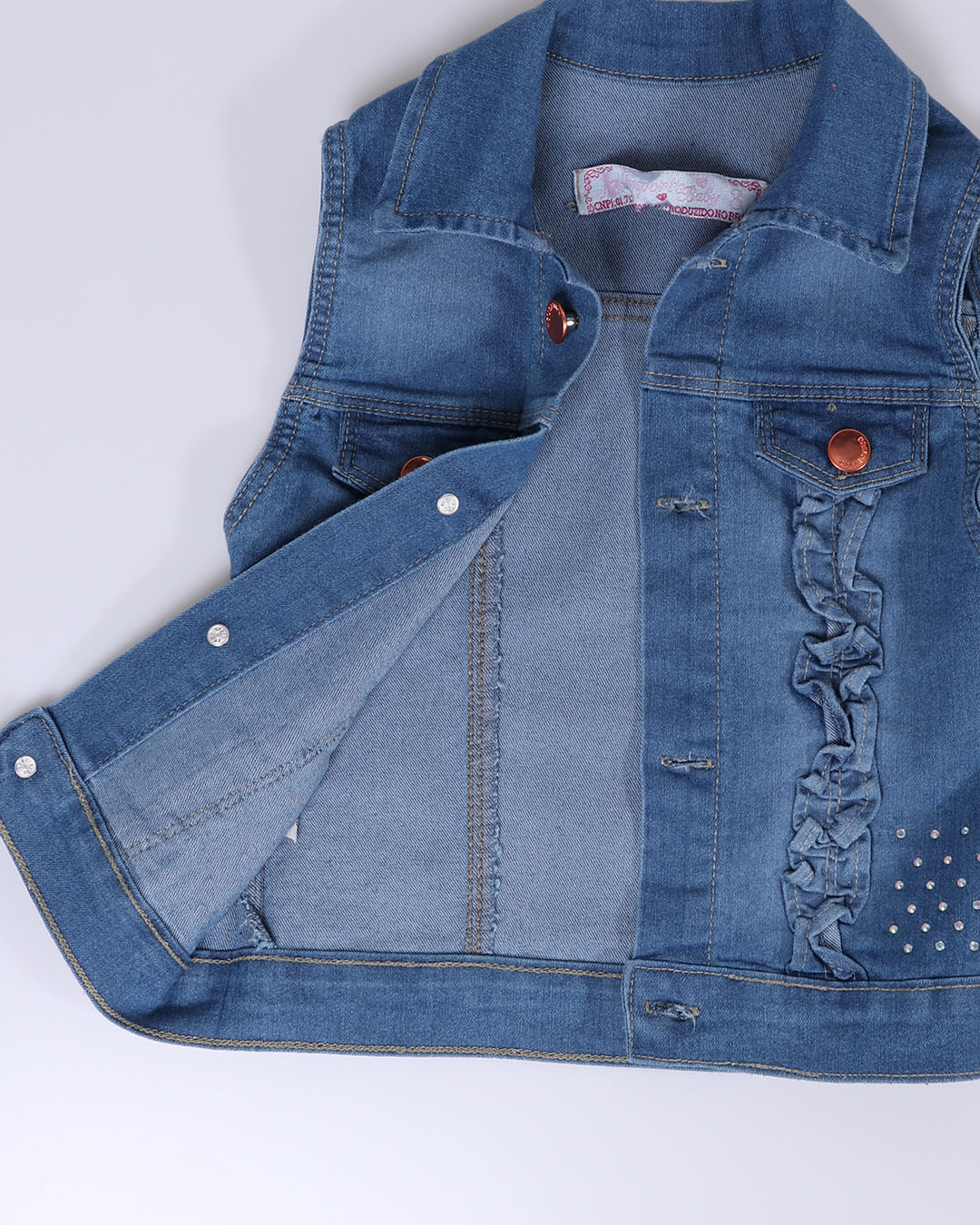 Colete-Bebe-Jeans-Babados-Azul
