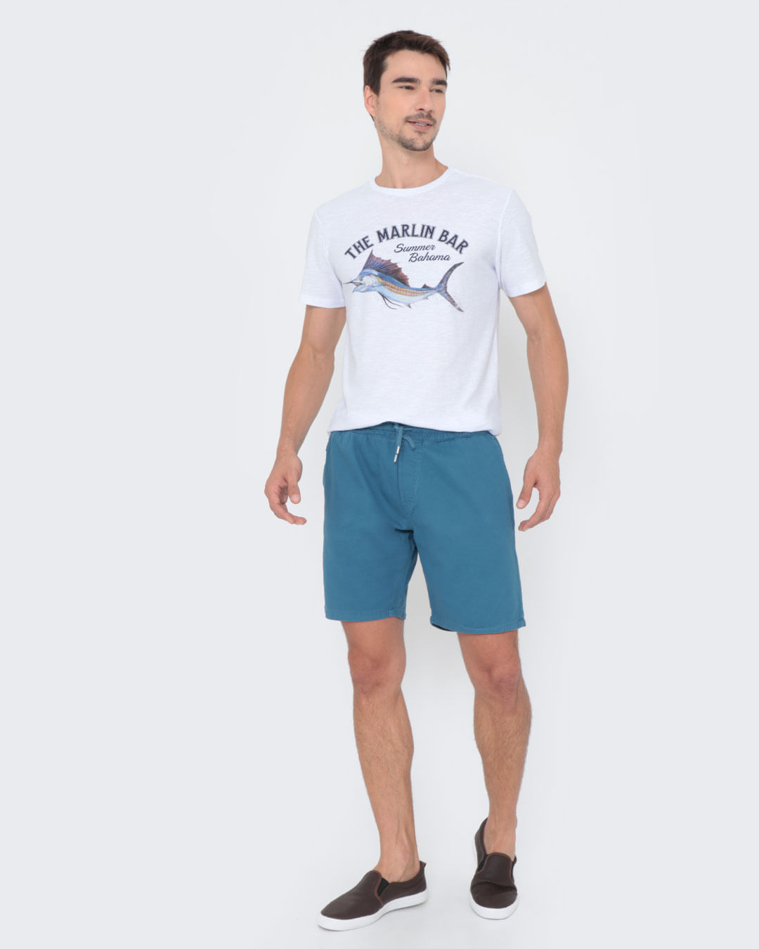 Bermuda-Masculina-Sarja-Azul-Escuro