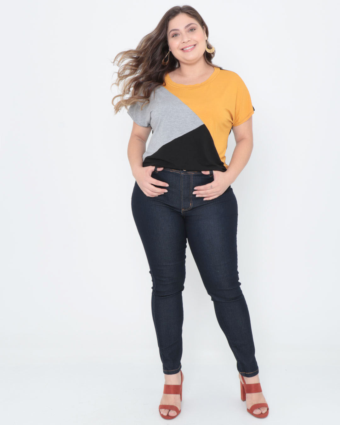 Blusa-Plus-Size-Recortes-Mostarda