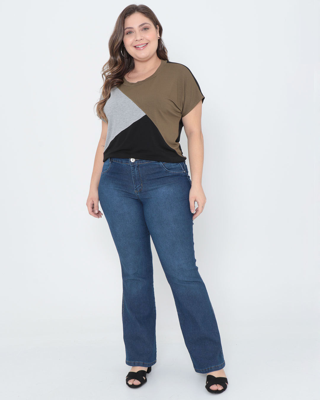 Blusa-Plus-Size-Recortes-Verde-Escuro