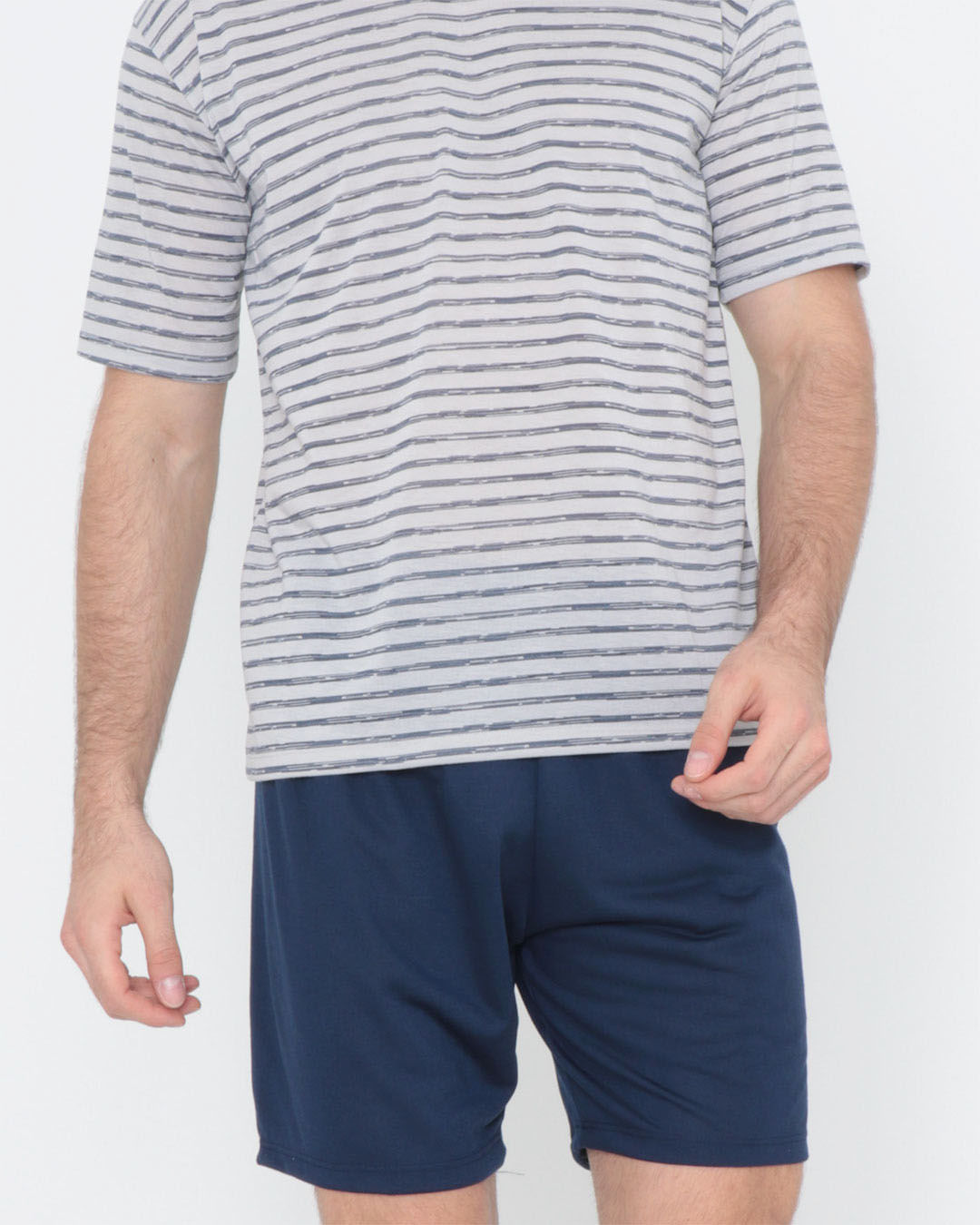 Pijama-Curto-Listrado-Azul-Marinho