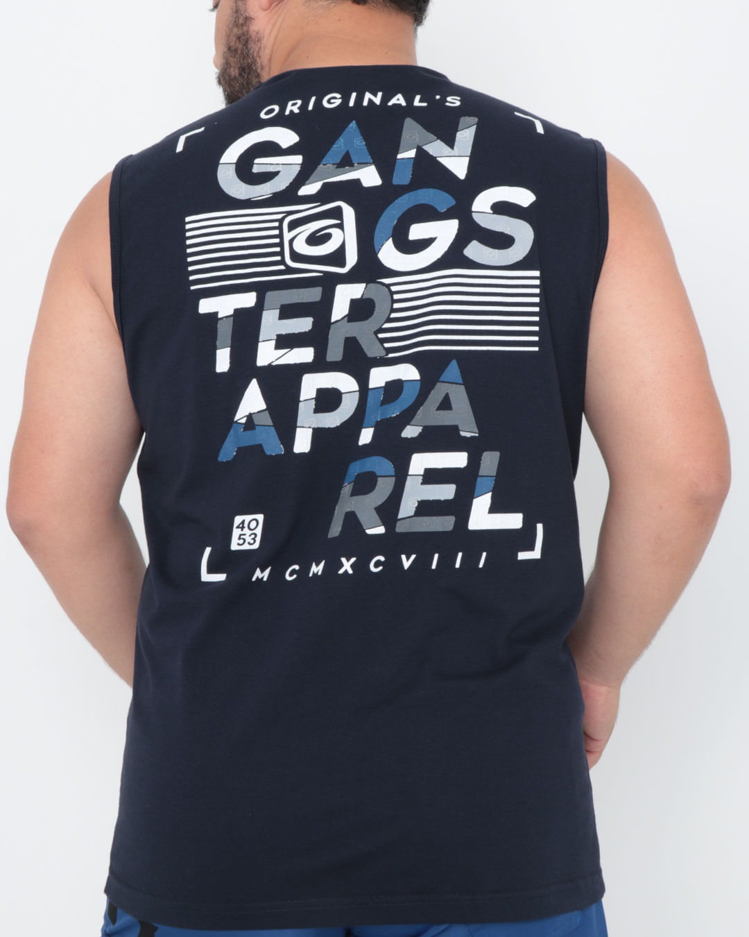 Regata-Masculina-Plus-Size-Gangster-Azul-Marinho