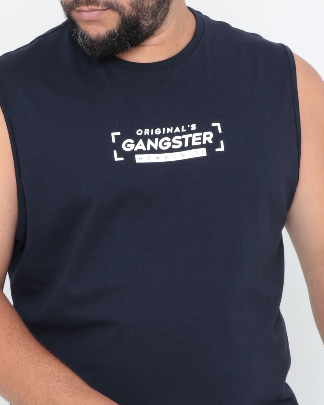 Regata-Masculina-Plus-Size-Gangster-Azul-Marinho