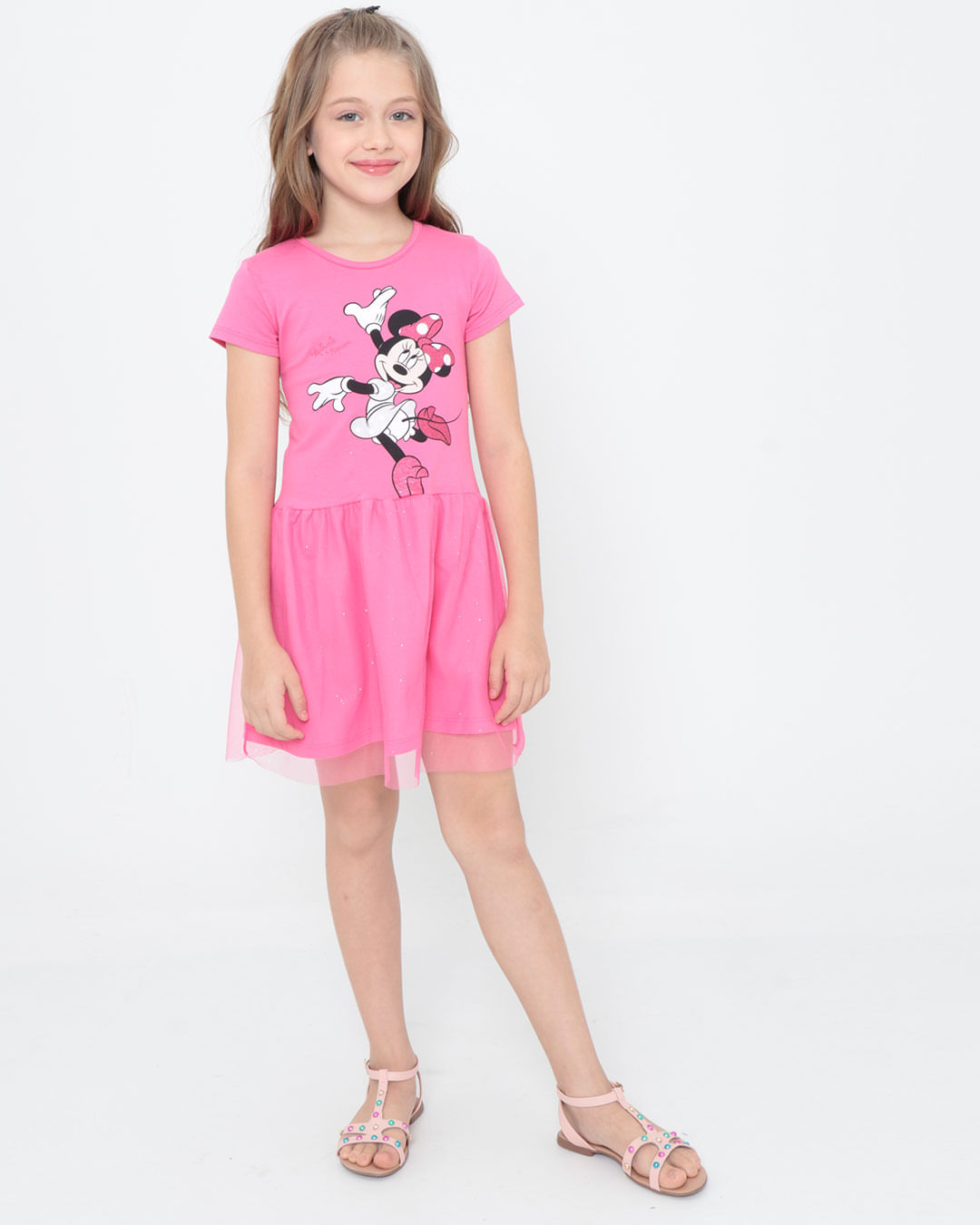 Vestido-Infantil-Com-Tule-Minnie-Mouse-Disney-Rosa