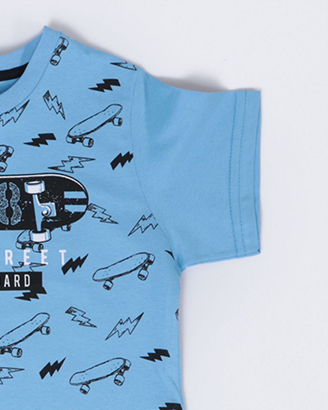 Camiseta-Infantil-Estampa-Skate-Azul
