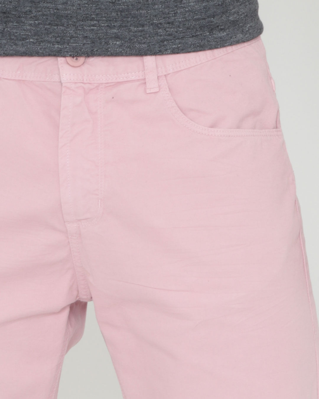 Bermuda-Masculina-Sarja-Casual-Rosa-Claro