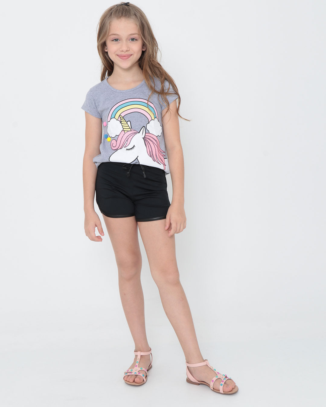 Short-Infantil-Liso-Friso-Preto