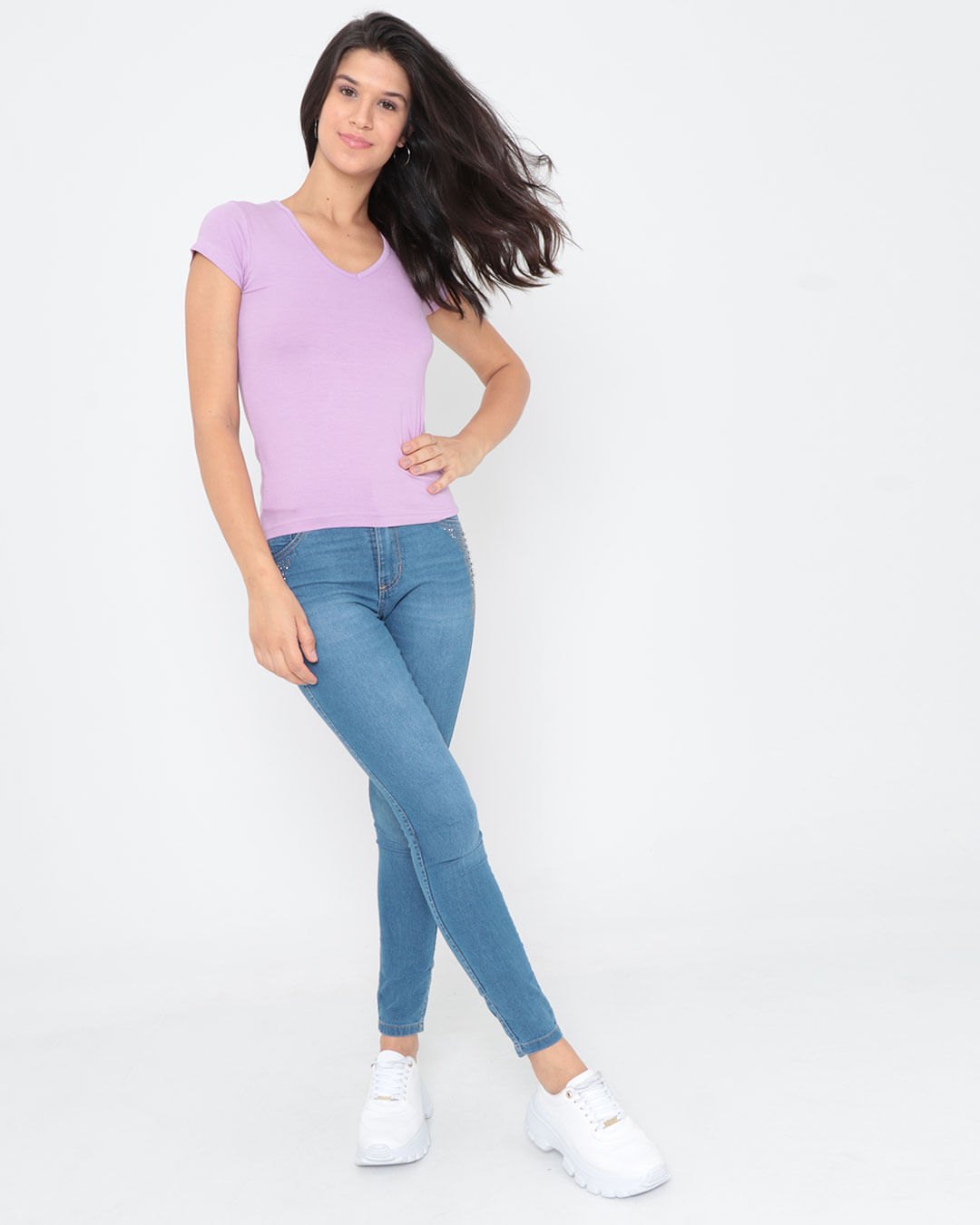 Calca-Jeans-Feminina-Skinny-Strass-Azul