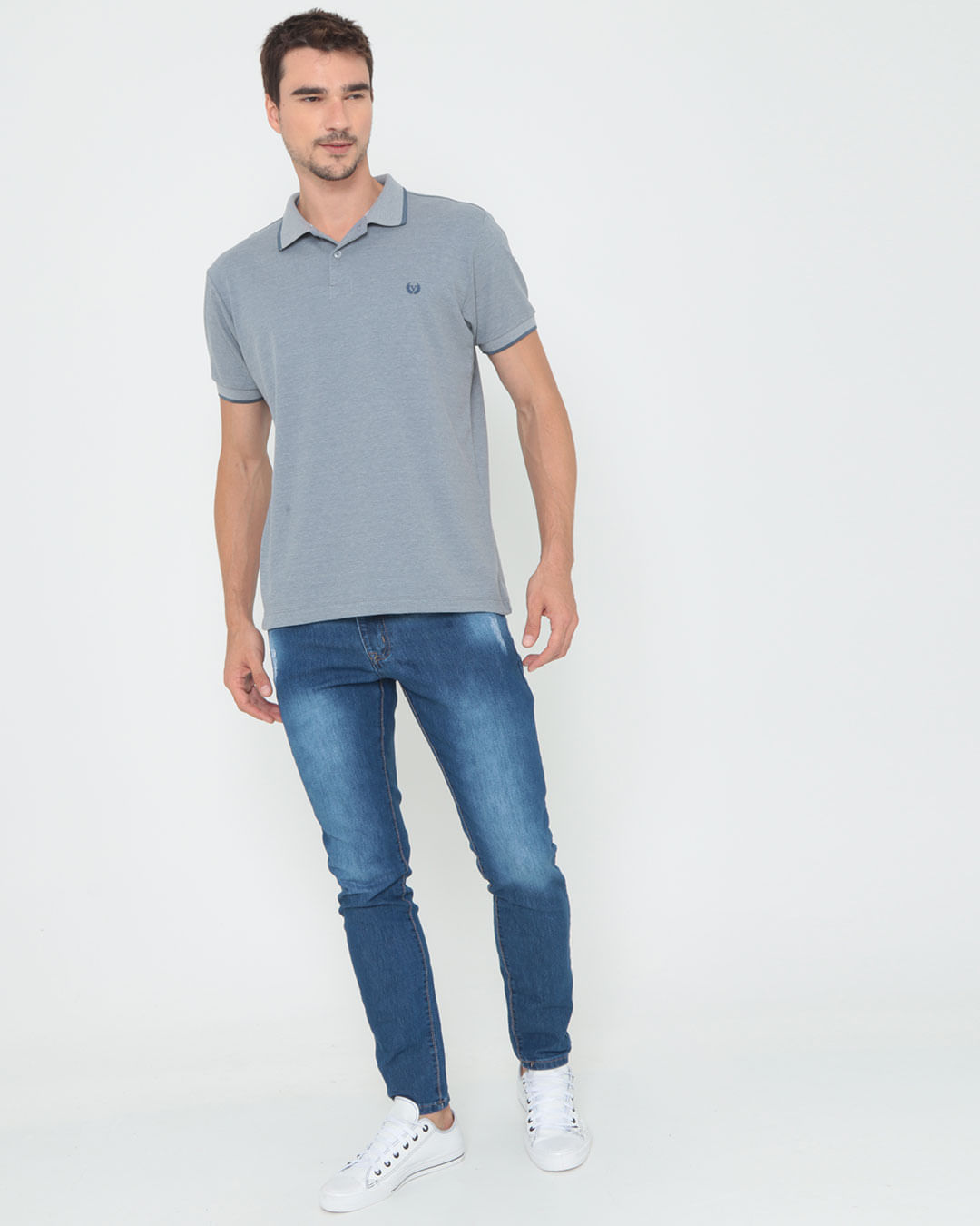 Calca-Jeans-Masculina-Com-Poidos-Estonada-Azul