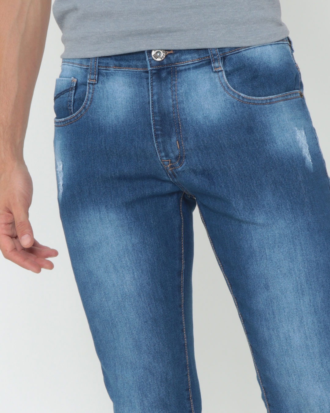 Calca-Jeans-Masculina-Com-Poidos-Estonada-Azul