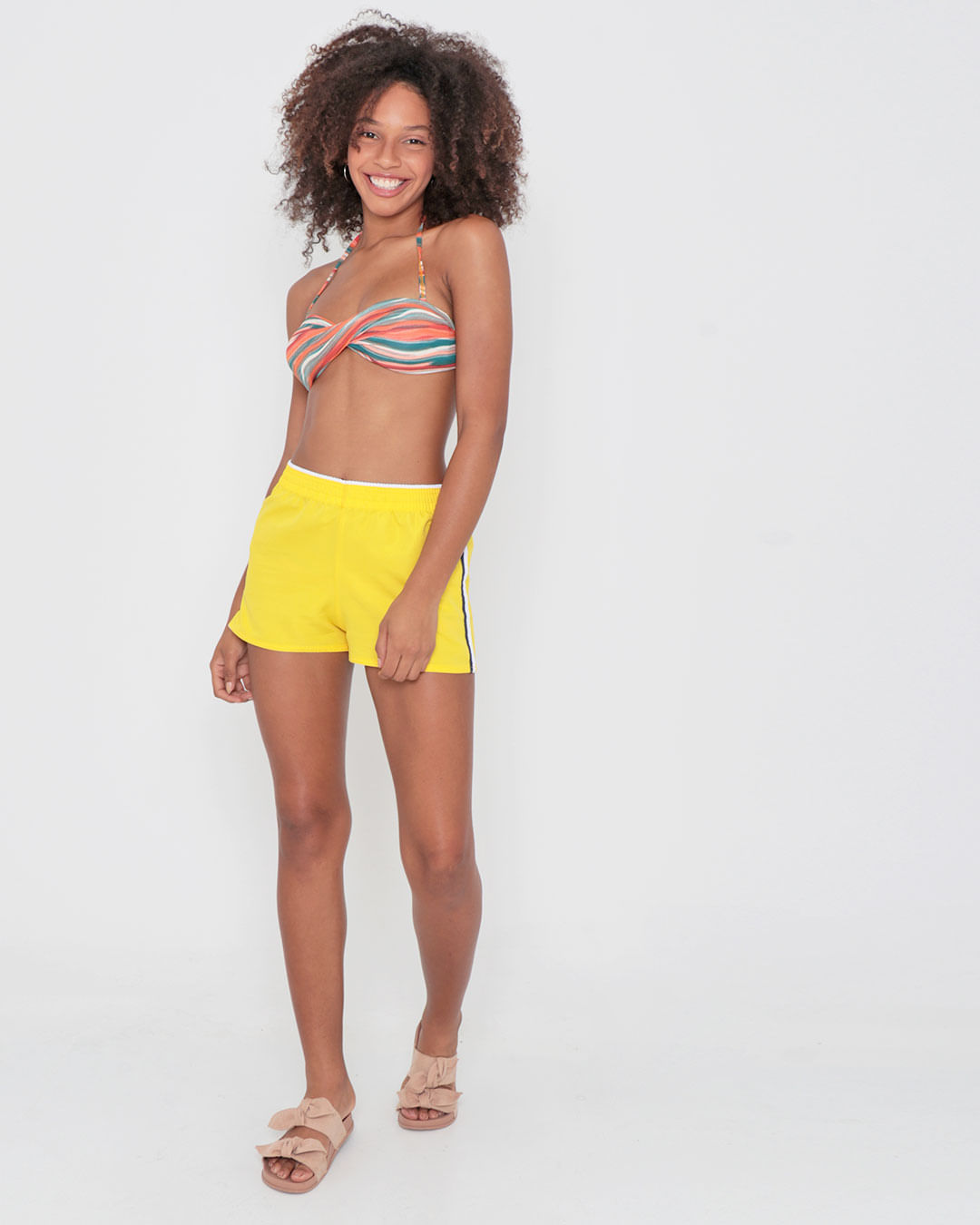 Short-Fitness-Boxer-Basico-Frisos-Amarelo