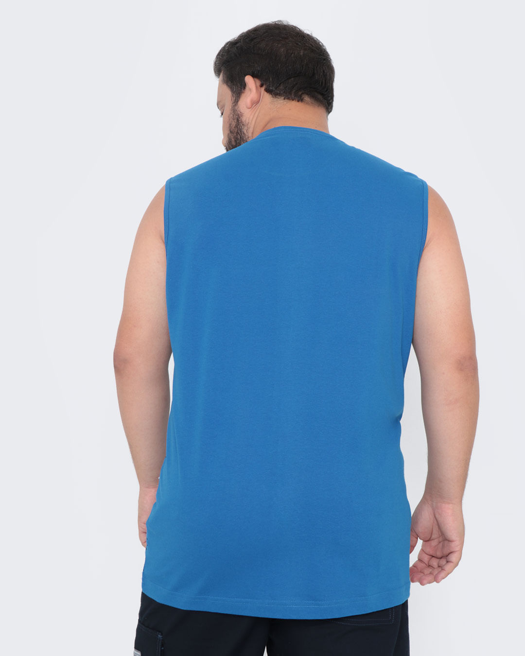 Regata-Masculina-Plus-Size-Estampada-Gangster--Azul-Royal