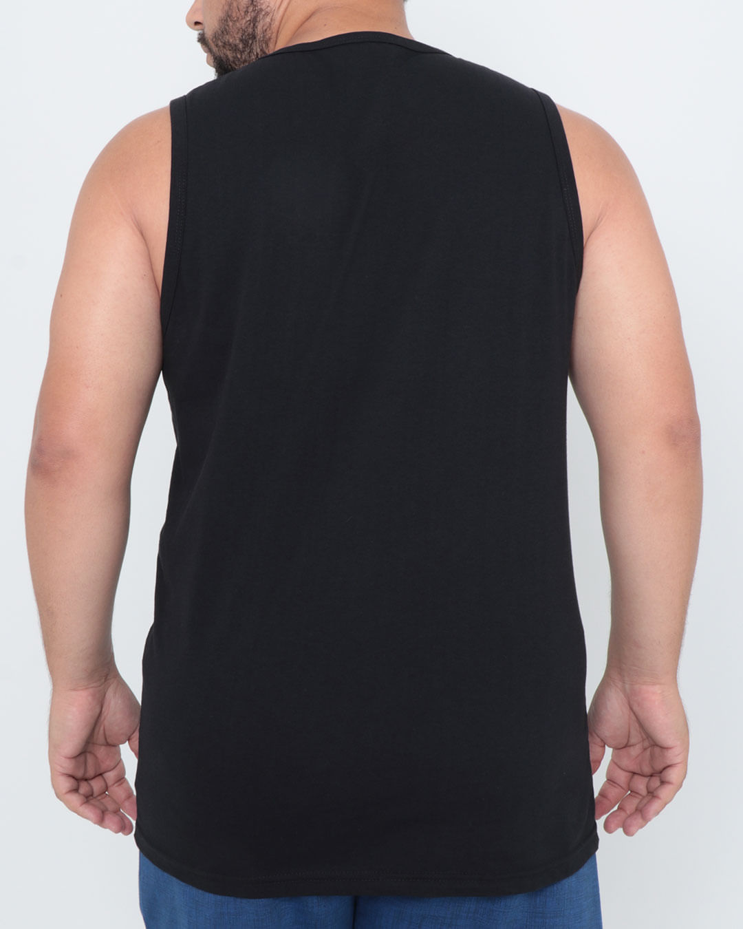 Regata-Masculina-Plus-Size-Estampa-Surf-Preta