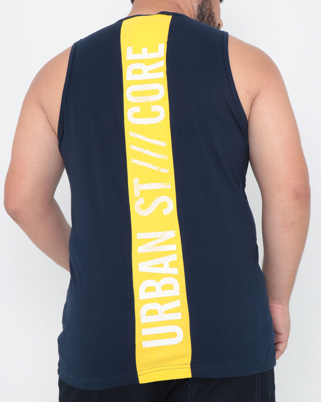 Regata-Masculina-Plus-Size-Estampada-Azul-Marinho
