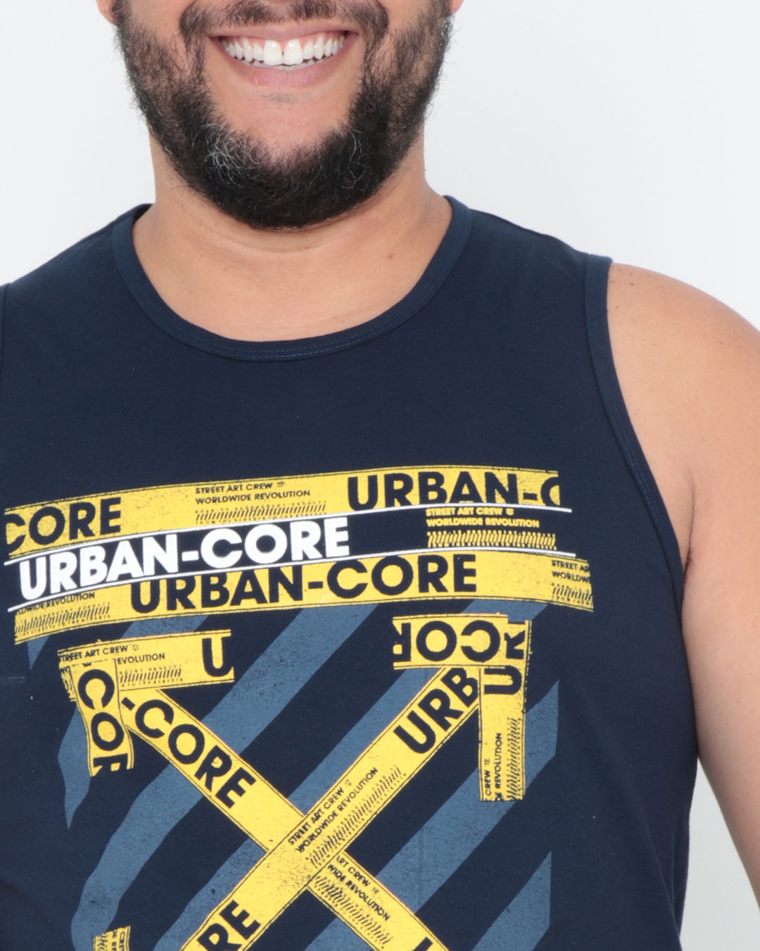 Regata-Masculina-Plus-Size-Estampada-Azul-Marinho