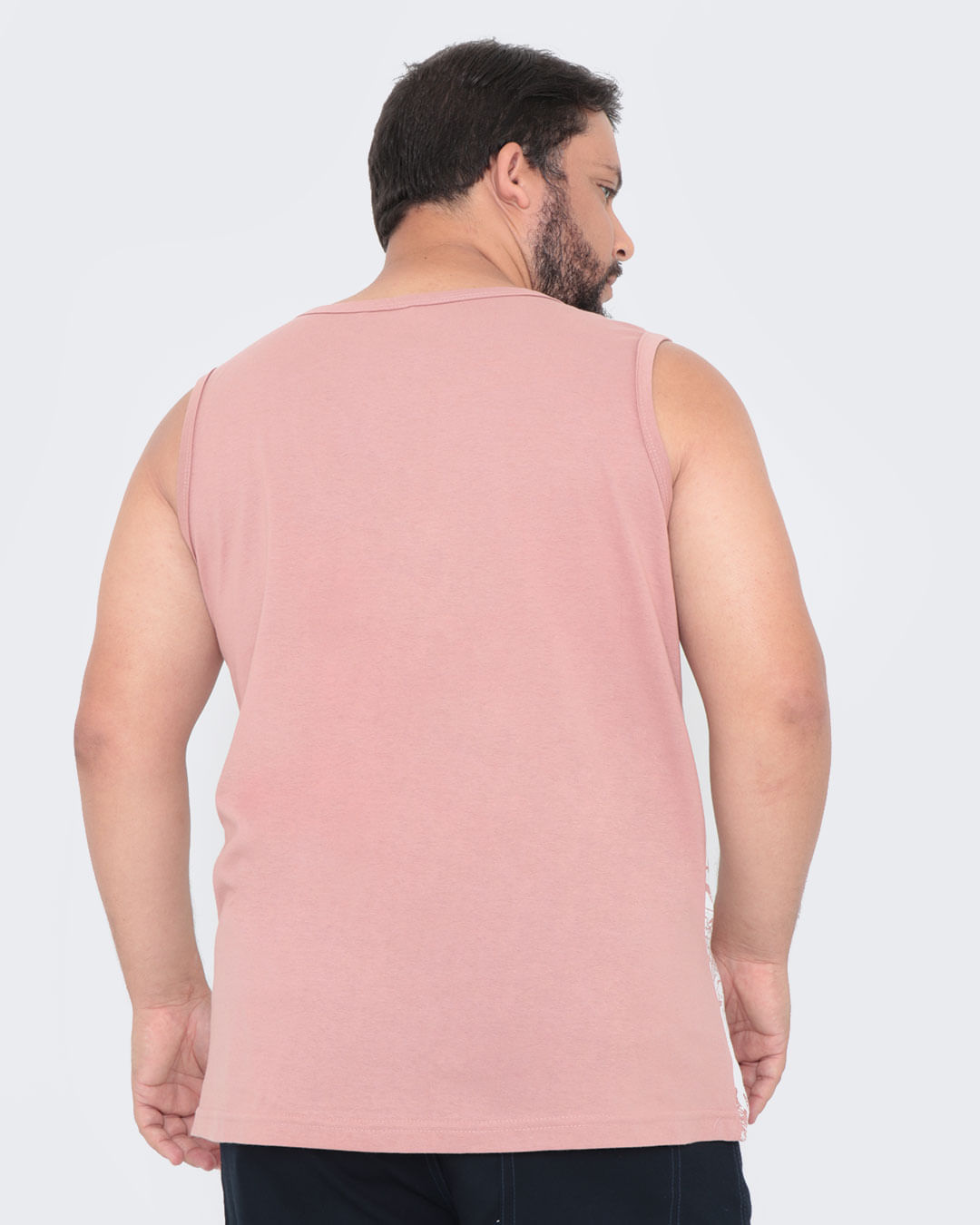 Regata-Masculina-Plus-Size-Estampa-Folhagem-Rosa