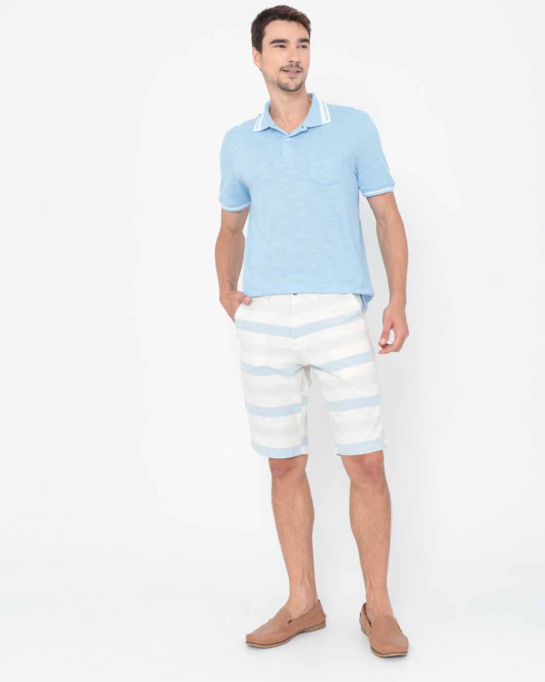 Polo-Masculina-Flame-Com-Bolso-Azul-Claro