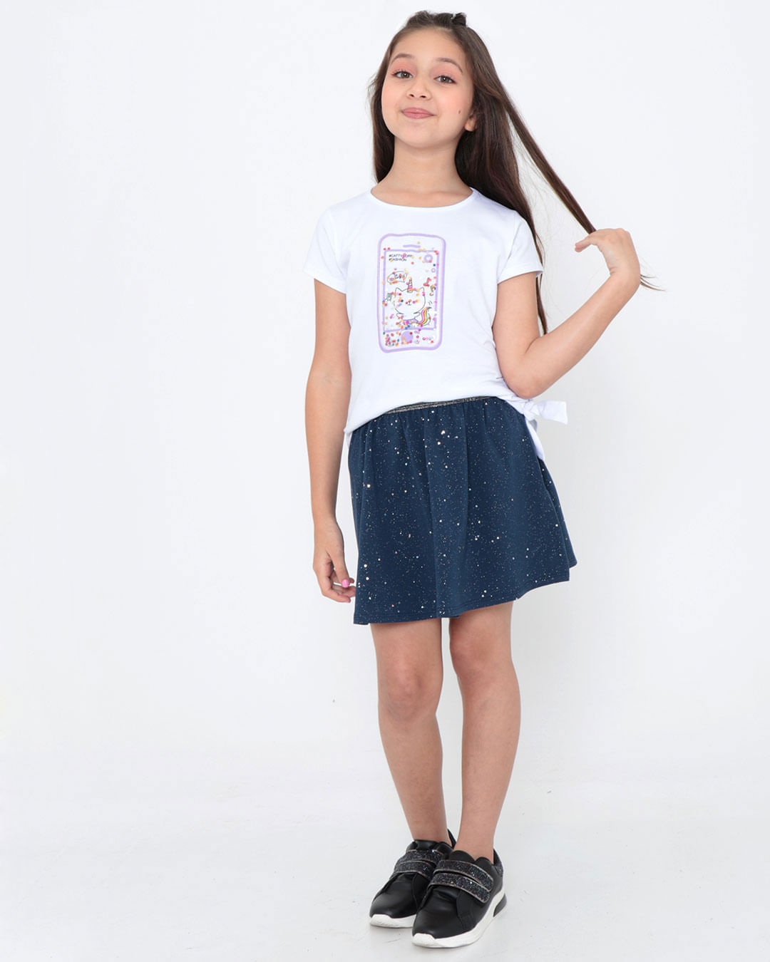 Saia-Infantil-Glittler-Azul-Marinho