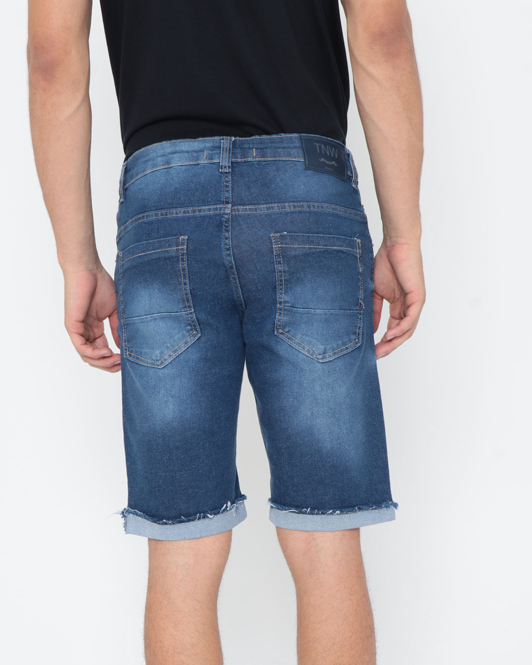 Bermuda-Jeans-Masculina-Barra-Dobrada-Azul
