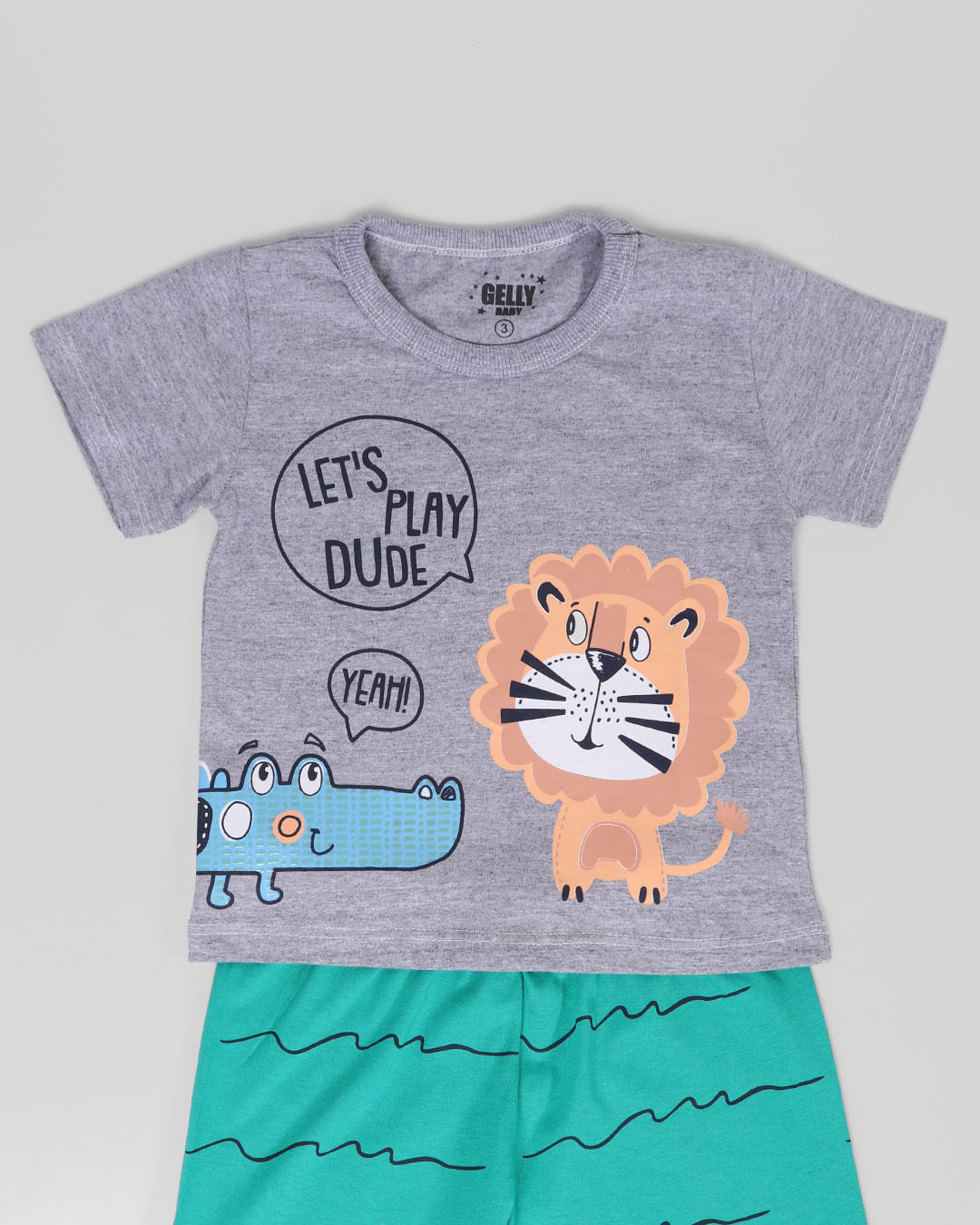 Pijama-Bebe-Leao-Mescla-Cinza