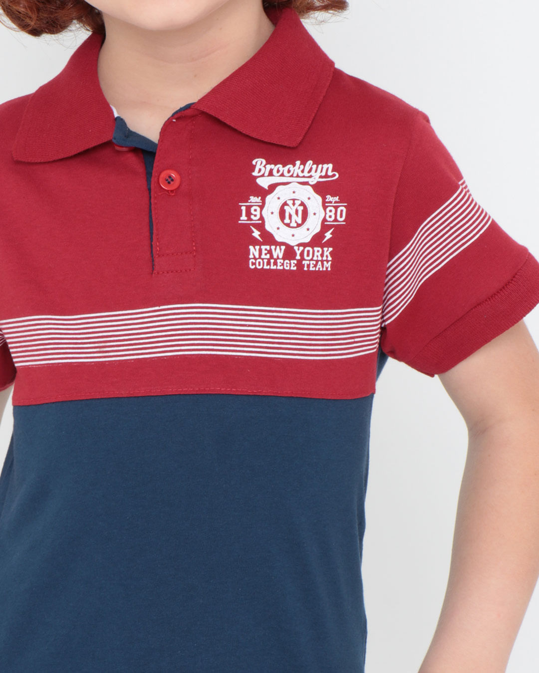 Polo-Infantil-Com-Recorte-Multicor-Listrada-Vermelha