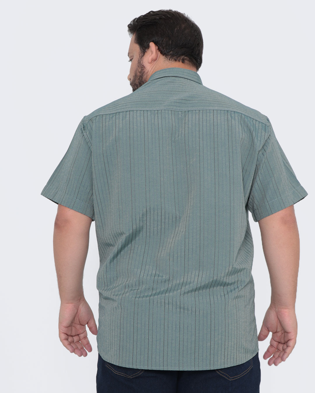 Camisa-Plus-Size-Listrada-Verde