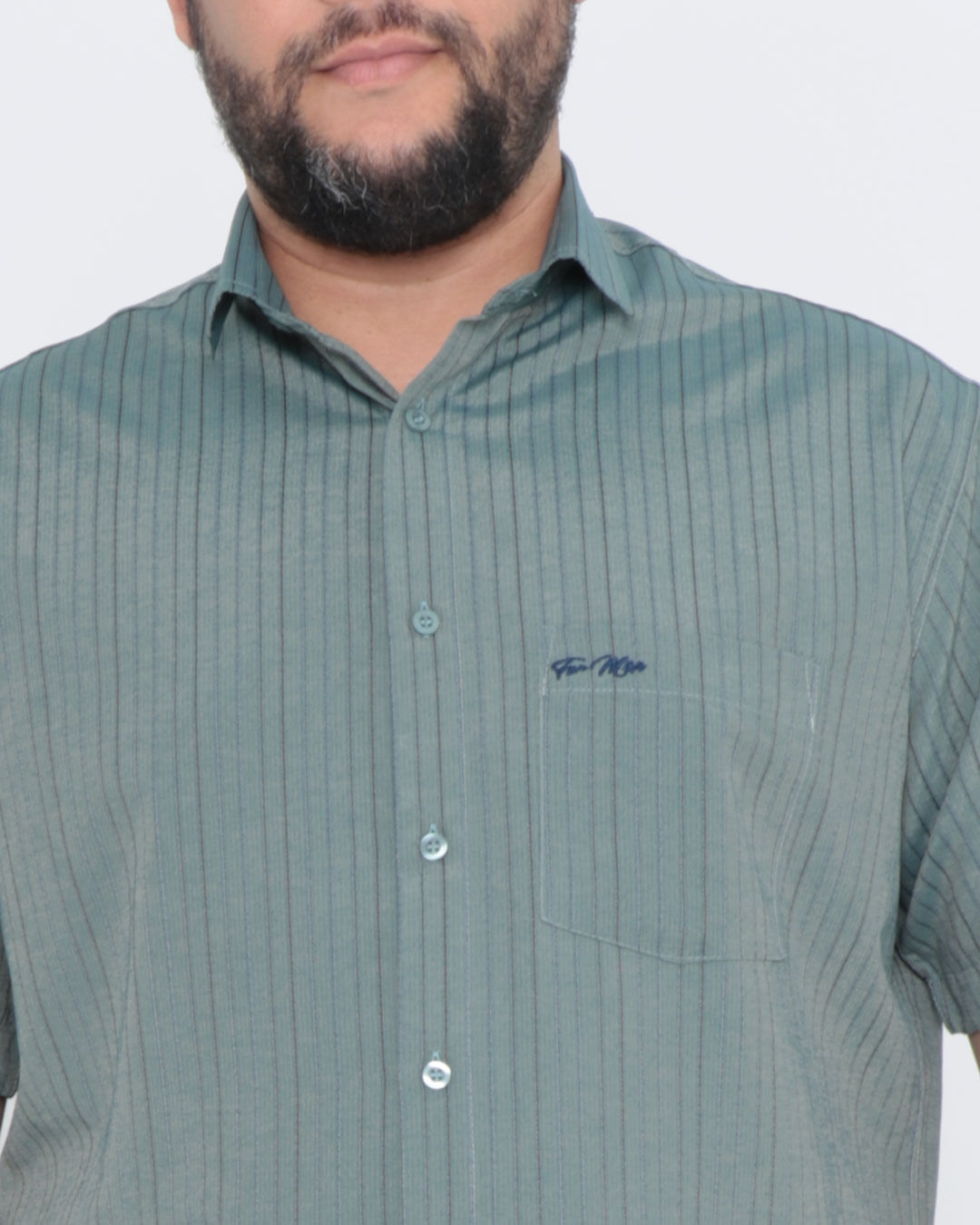 Camisa-Plus-Size-Listrada-Verde