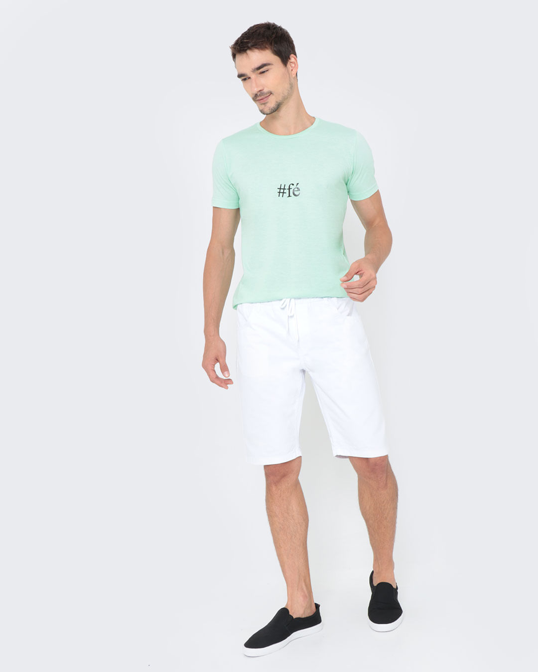 Camiseta-Estampa-Fe-Verde