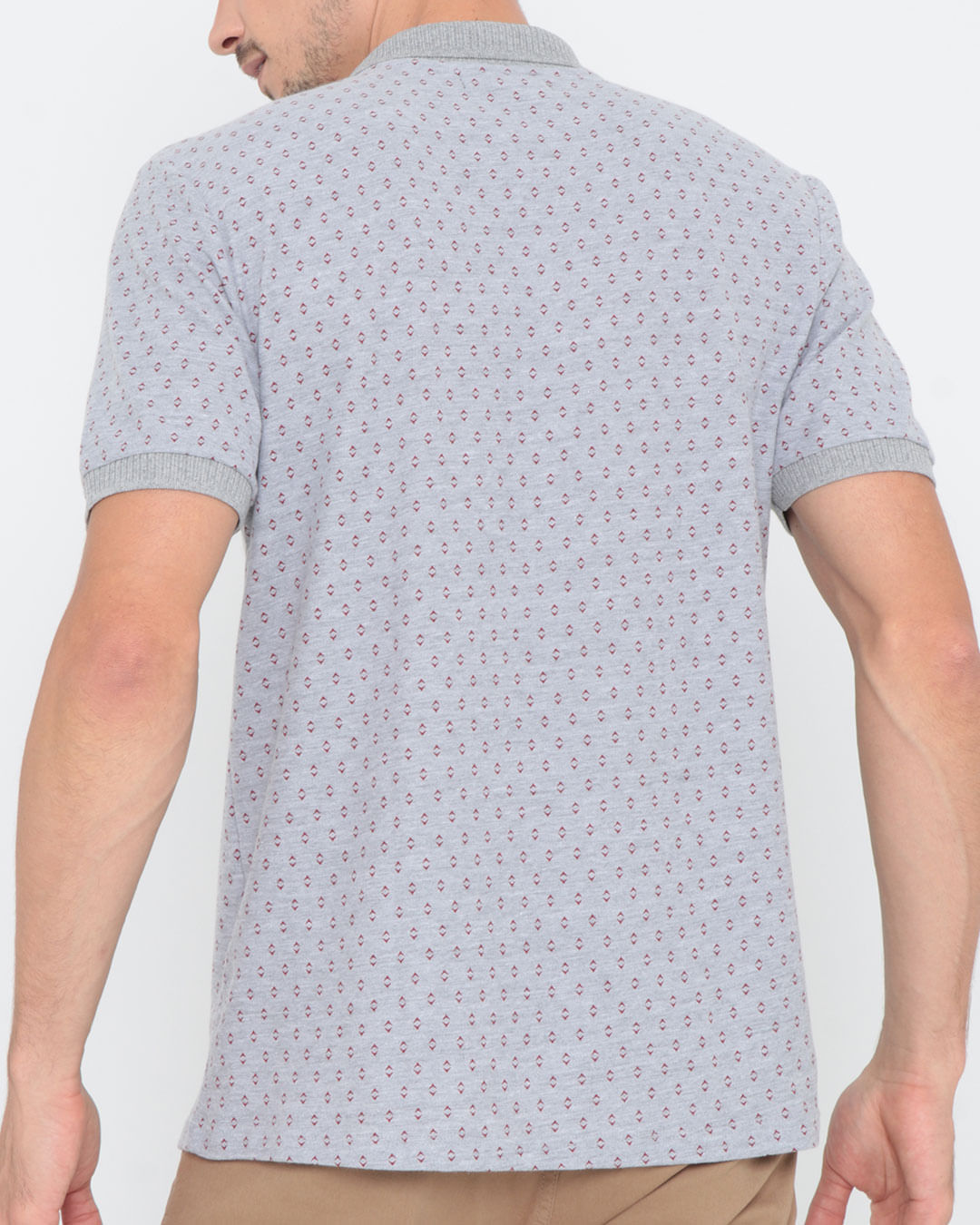 Polo-Masculina-Estampada-Manga-Curta-Em-Ribana-Cinza