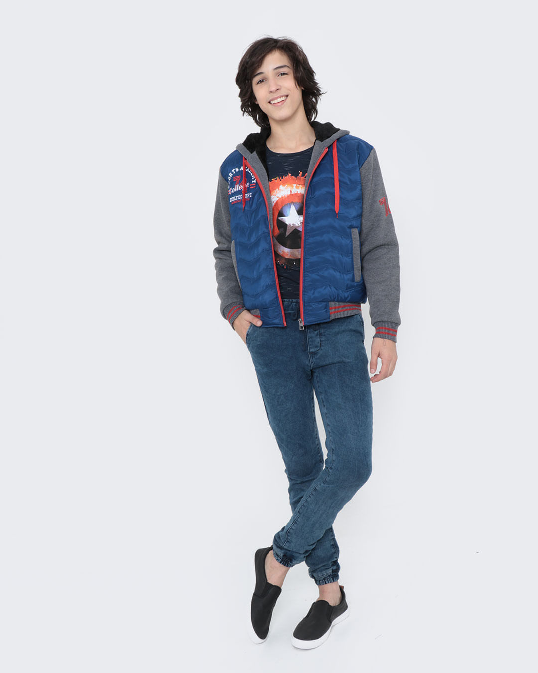 Jaqueta-Juvenil-Puffer-Recorte-Moletom-Azul