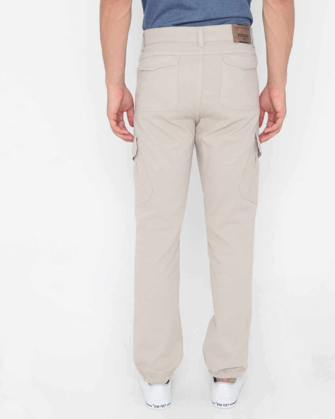 Calca-Sarja-Cargo-Masculina-Bege