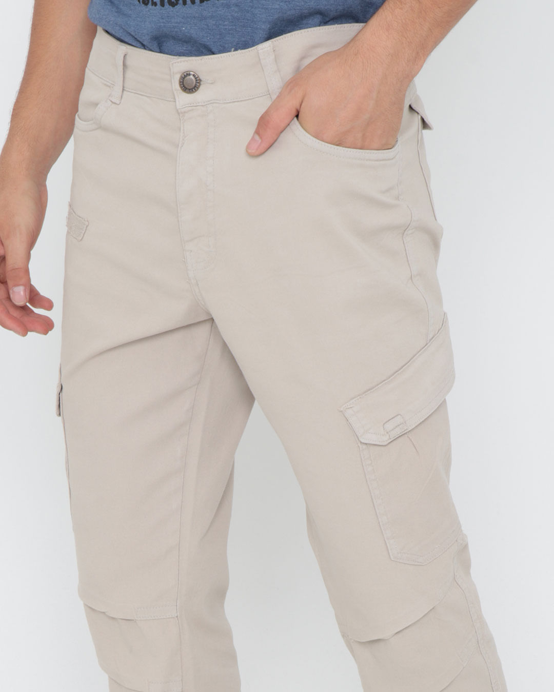 Calca-Sarja-Cargo-Masculina-Bege