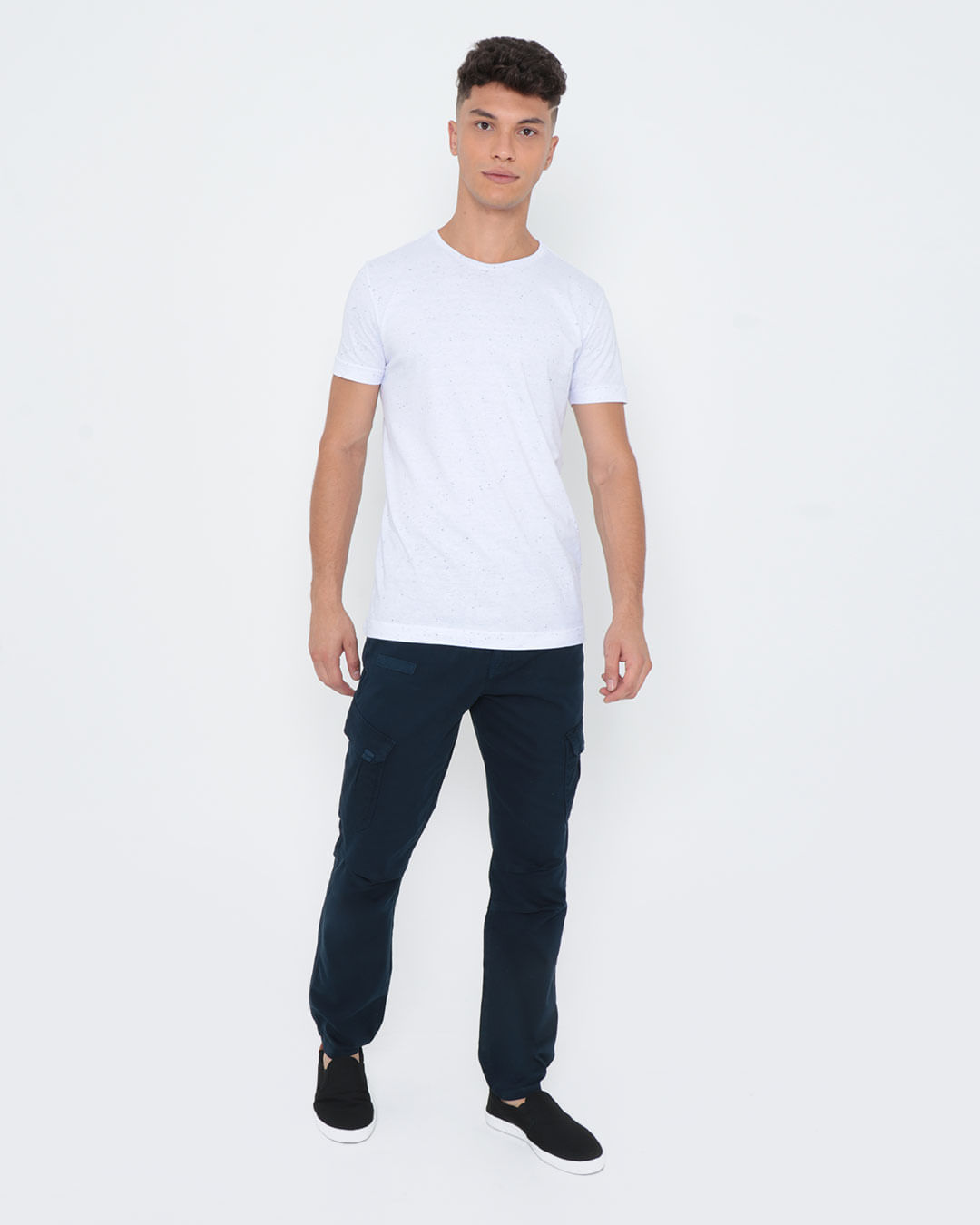 Calca-Sarja-Cargo-Masculina-Azul-Marinho
