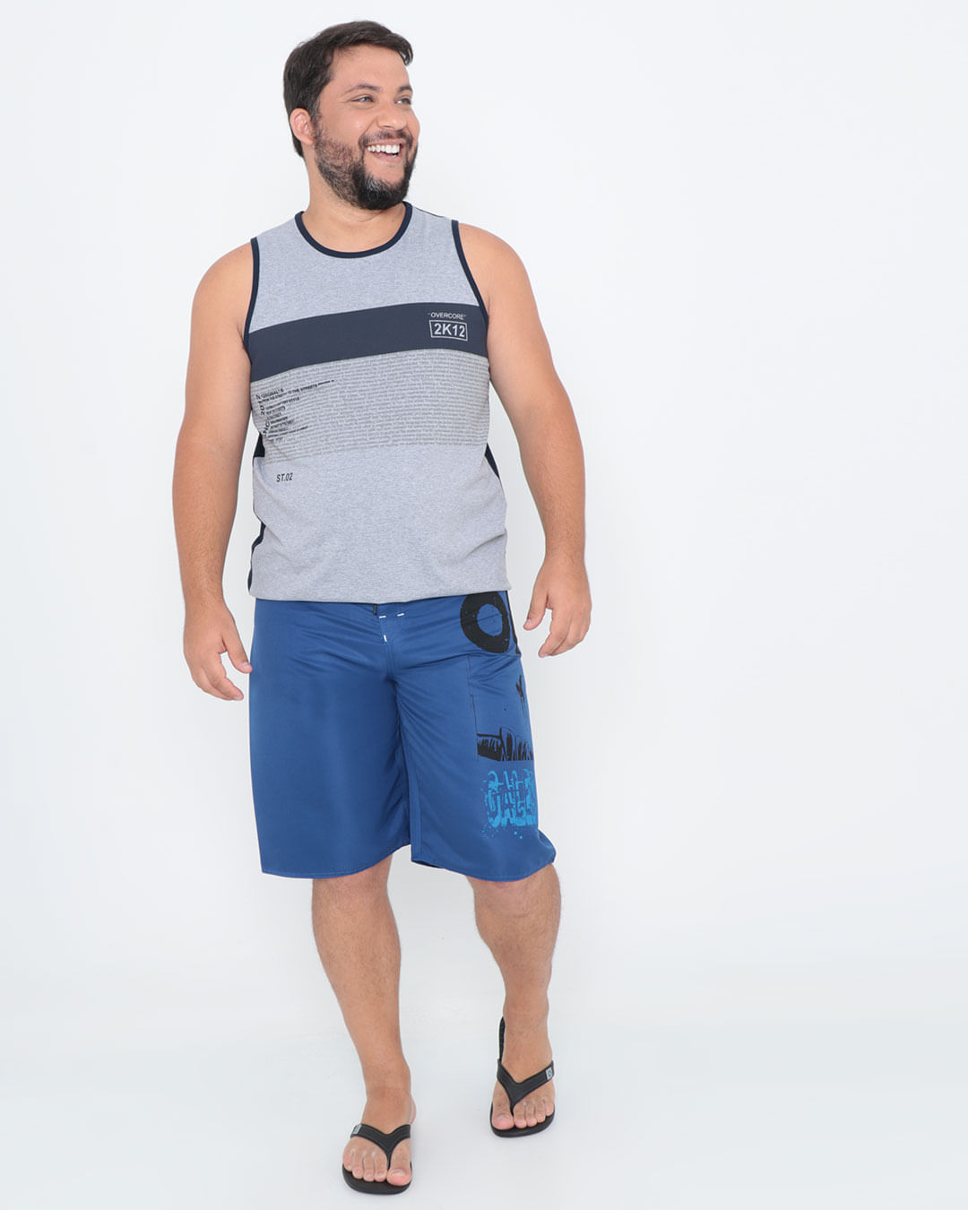 Regata-Plus-Size-Recorte-Mescla-Cinza