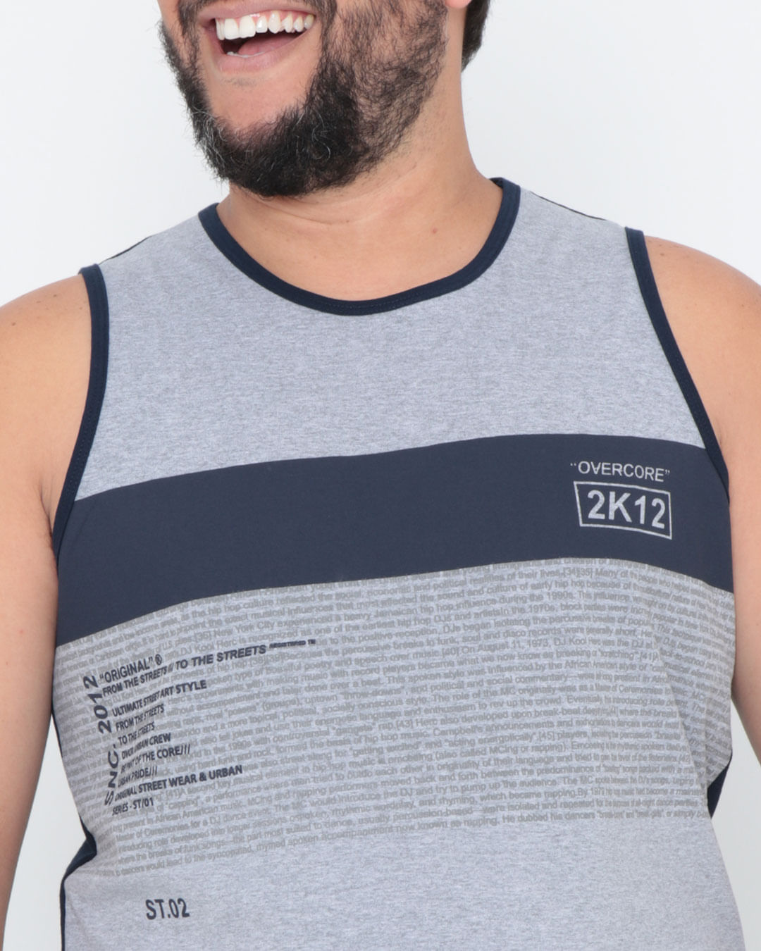 Regata-Plus-Size-Recorte-Mescla-Cinza