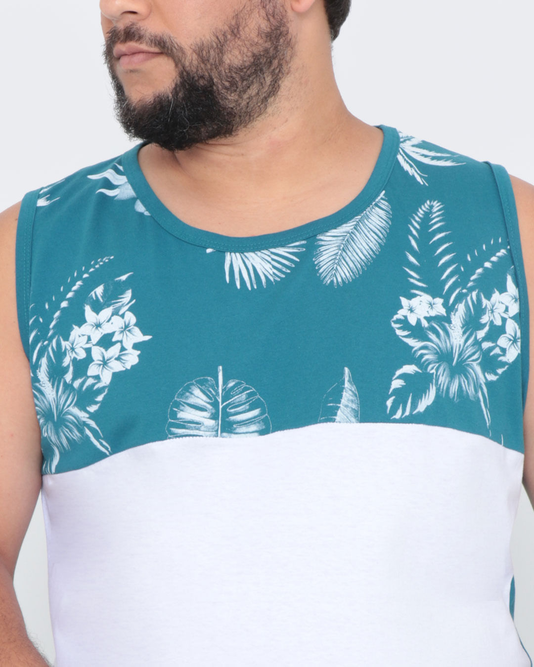 Regata-Plus-Size-Estampa-Floral-Verde