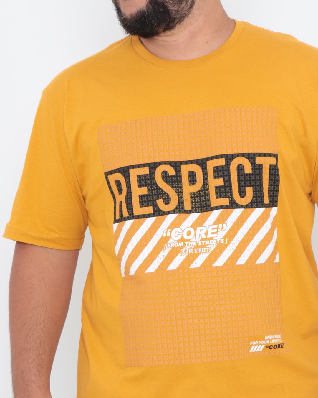 Camiseta-Plus-Size-Estampa-Frontal-Mostarda