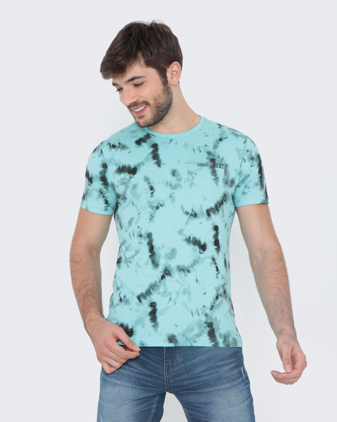 Camiseta-Estampa-Tie-Dye-Azul-Claro