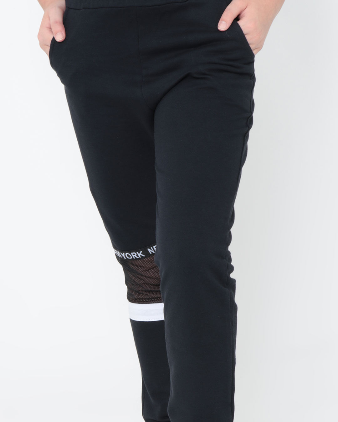 Calca-Juvenil-Detalhe-Tela-Jogger-Preta